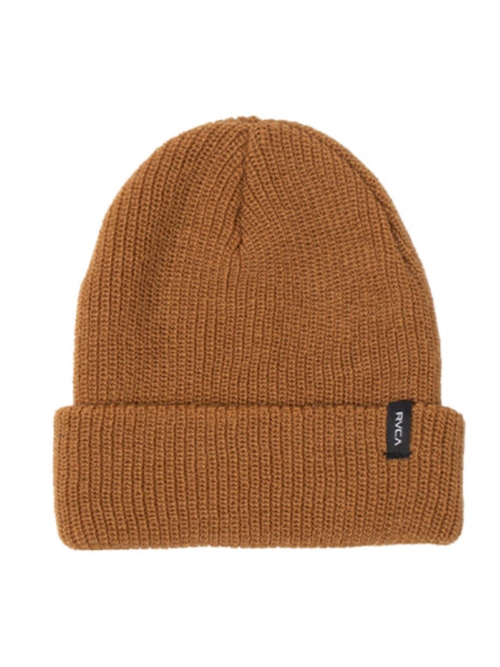 RVCA Caramel/Gold Ribbed Fold Cuff Beanie